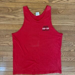 Vintage Hanes Coca-Cola Bright Red Heavyweight Tank Top